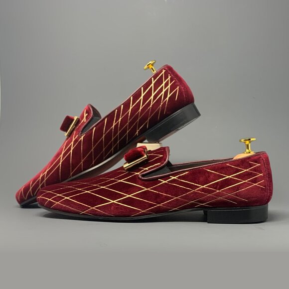 ** NEW ** DUCA by Matiste Velvet Gold Slip On Italian Loafer/Slipper, Men’s 11 - Picture 2 of 7